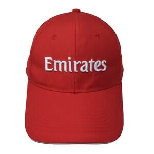 Emirates Fly Better Baseball Cap Red One Size Adjustable Embroidered W/Tags